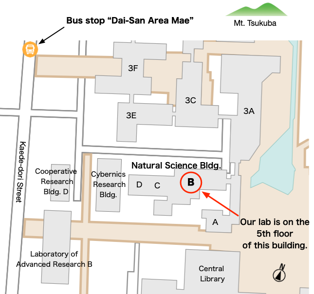 Map near the laboratory